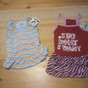 Two Stylish Dog Dresses Sz M, NWT